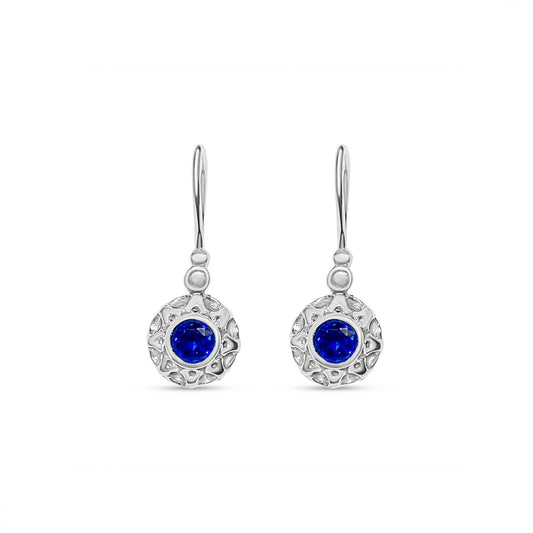 OXIDIZED EARRINGS WITH SAPPHIRE STONES Mystic Alchemy