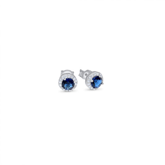 STUD EARRINGS WITH ZIRCON AND SAPPHIRE STONES Mystic Alchemy