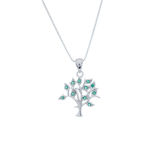 TREE OF LIFE NECKLACE WITH ZIRCON STONES Mystic Alchemy